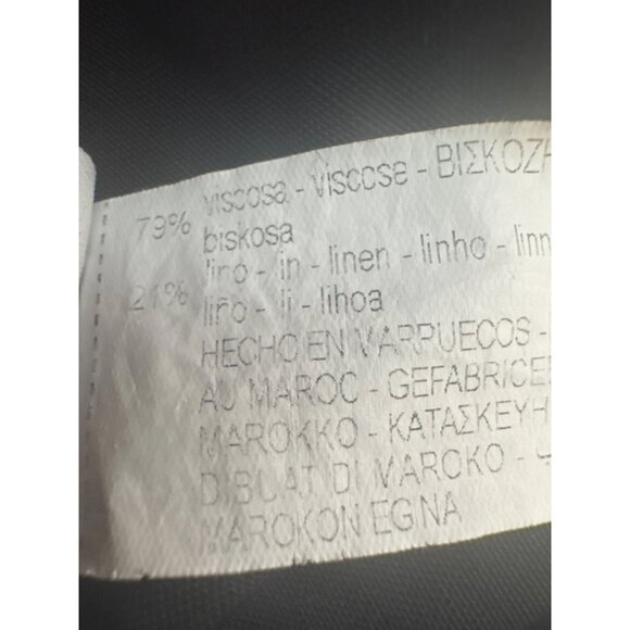 ZARA Cargo Pants XS Black Viscose & Linen - Picture 11 of 13